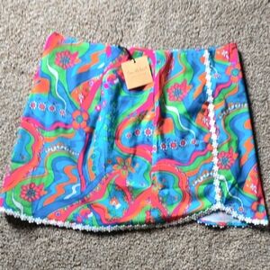 Susan Bristol Vibrant Floral Midi Skirt